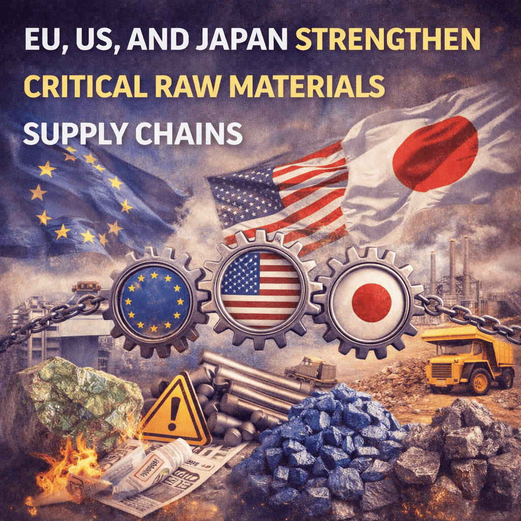 EU, US and Japan to cooperate on critical raw materials supply chains